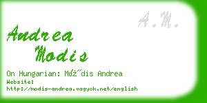 andrea modis business card